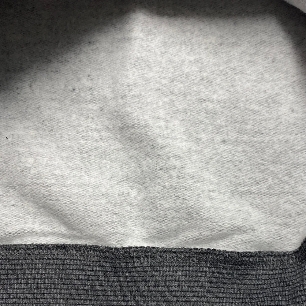 Preppy Fleece Crewneck Sweater Recycled Cotton Sustainable Charcoal Gray Medium